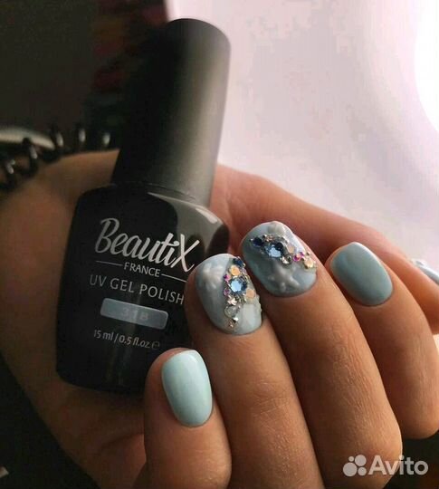 Маникюр с покрытием гель-лак, наращивание