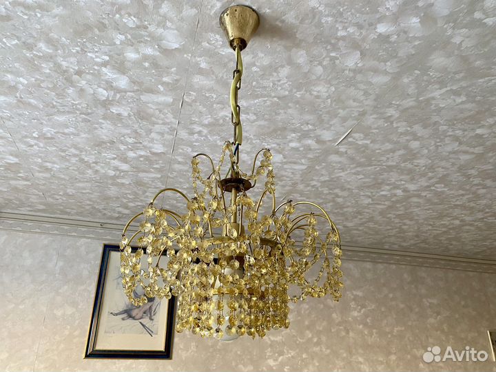 Люстра чешский хрусталь СССР