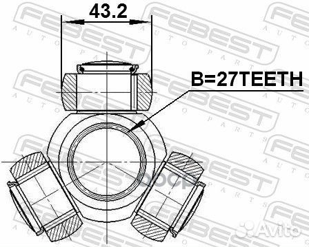 Трипоид27X43.2 Lexus RX300/330 03-08 0116-MCV30