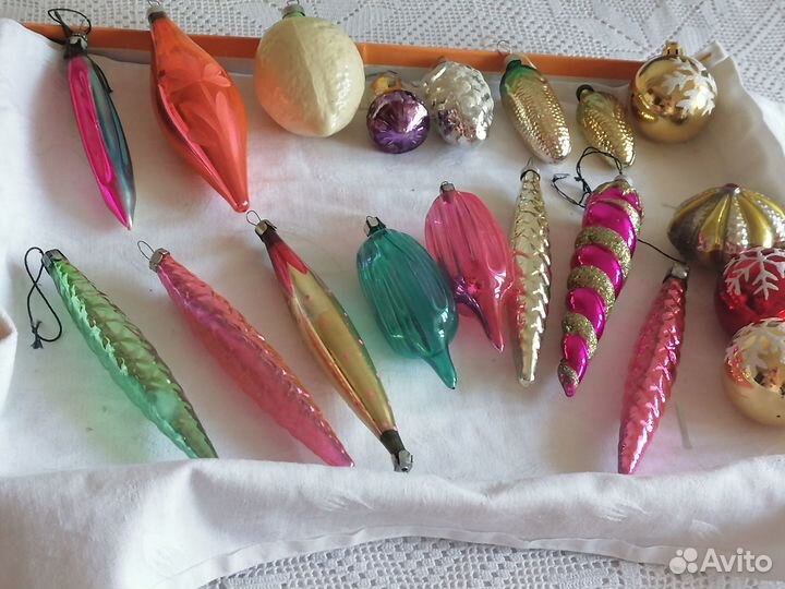 Елочные игрушки времен СССР 50-х и 60-х