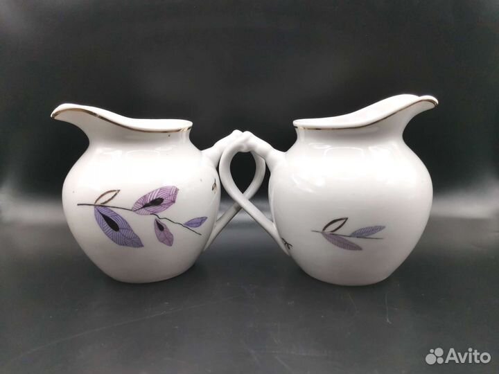 Молочник сливочник Фарфор Дулево 3 сорт 1962 года