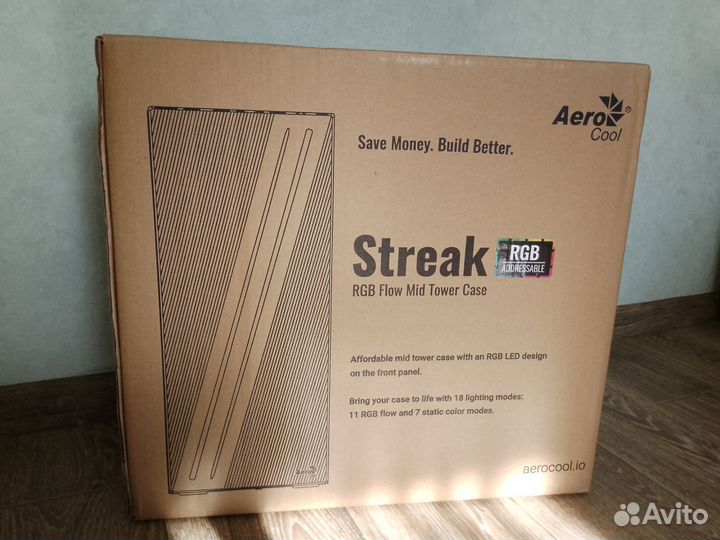 Корпус ATX Aerocool Streak-A-BK-v1 (RGB)