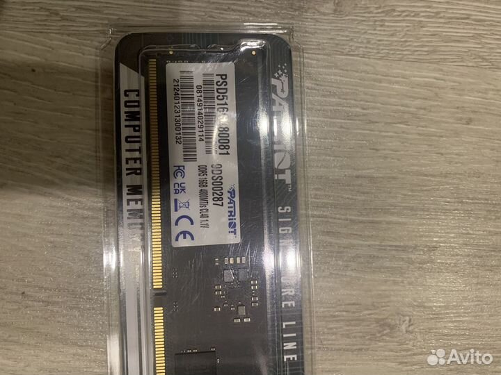 Новая Оперативная память ddr5 16Gb