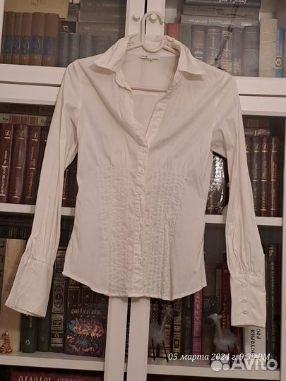 Рубашка белая,Oodji, 42 р.(36р), б/у