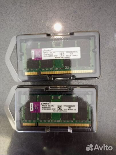 SoDimm DDR2 2Gb + 2Gb 800Mhz Kingston