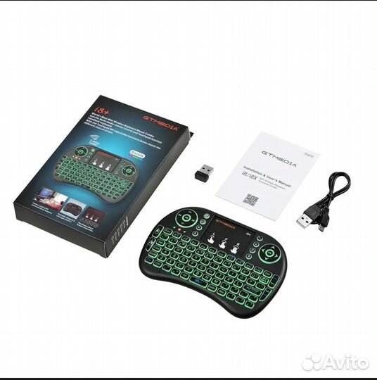 Беспроводная клавиатура i8 с тачпадом и подсветкой