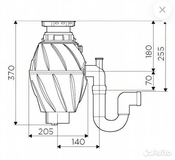 Измельчитель отходов Omoikiri Nagare 500