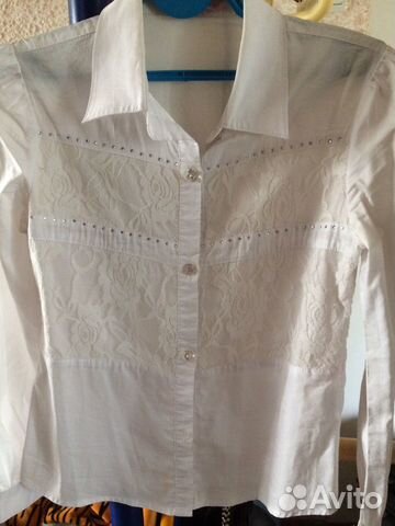 Нарядная белая блуза