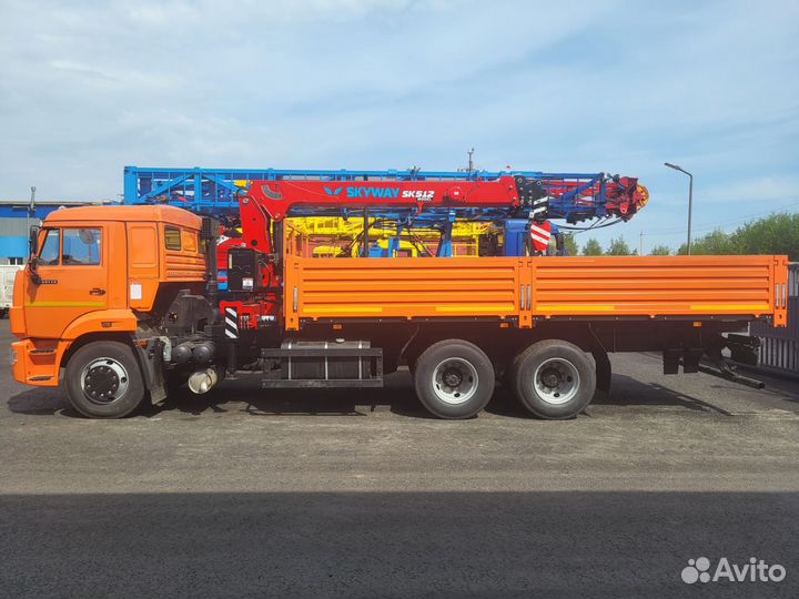Бортовой грузовик КАМАЗ 65115-23094-48 с КМУ SkyWay, 2025