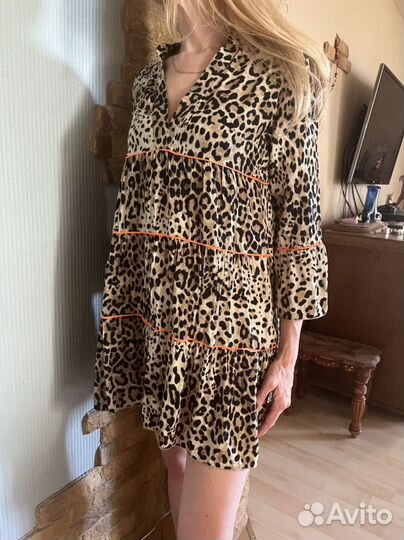 Платье женское леопардовое 46 48
