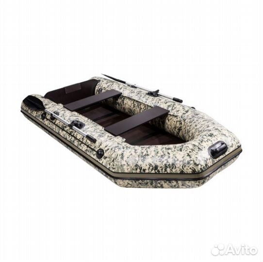 Лодка пвх Аква 2900 Слань-книжка киль камуфляж ком