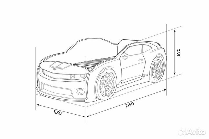 Кровать-машина Camaro