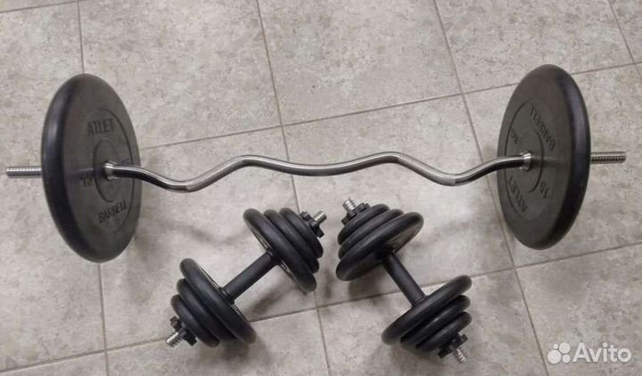 Набор штанга 35 кг + гантели по 19 кг
