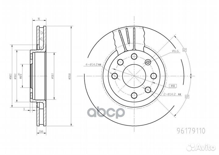 Диск переднего тормоза D255mm ARG29-1009 Arirang