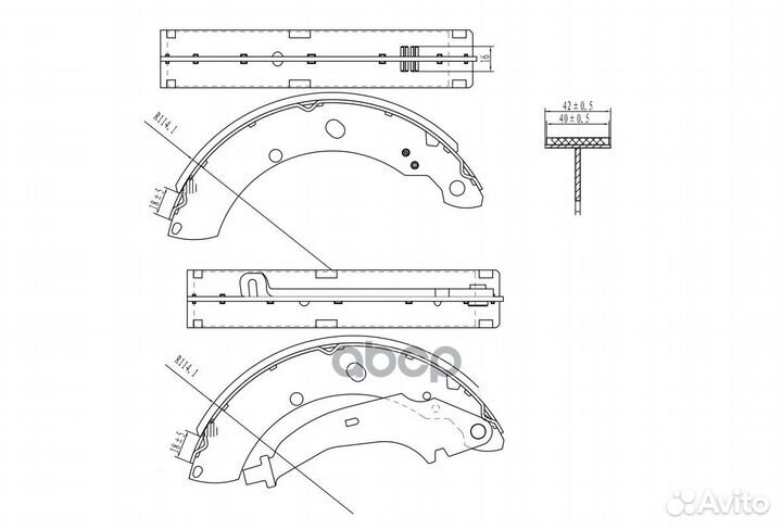 Колодки тормозные задние VW polo 10- см вин бар