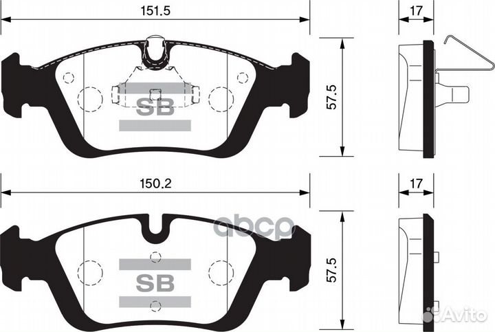 SP1388 колодки дисковые передние BMW E46 1.6-2