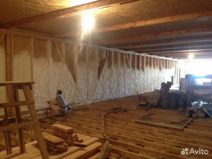 Утепление Пенополиуретаном и Гидроизоляция Жидкая