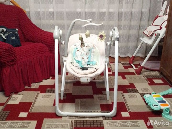Детские электронные качели для новорожденных
