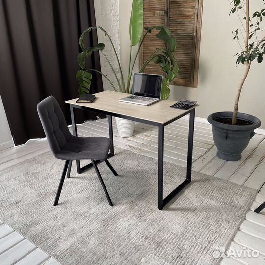 Письменный стол Лофт из Керамогранита. Дуб 110*60