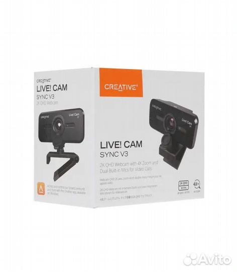 Веб-камера Creative Live Cam Sync V3, черный