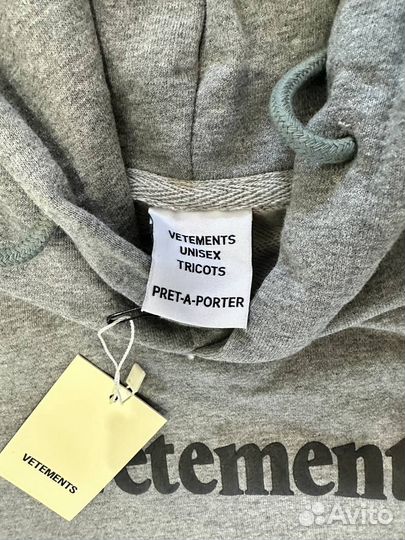 Vetements худи серый