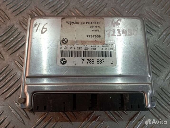 Блок управления двигателем BMW 3 E46 7786887, 0281010205, 7787658 Дизель 2.0 2000