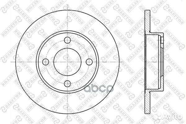 6020-4718-SX диск тормозной передний Audi 80/9
