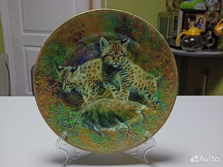 Керамическая декоративная тарелка, ручная работа