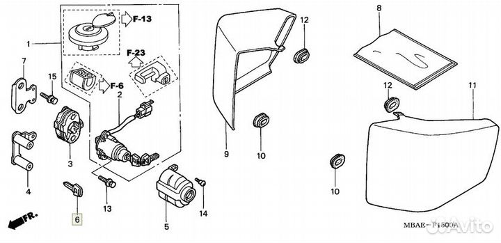 Honda Болванка ключа 35121-MR1-770 аналог 35121-40