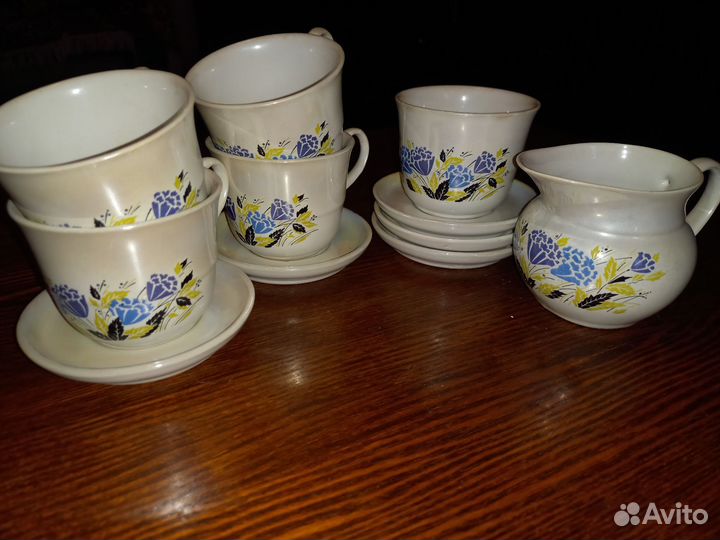 Чайный сервиз СССР, чашки и тарелочки