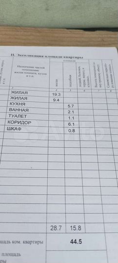 2-к. квартира, 44,5 м², 2/5 эт.