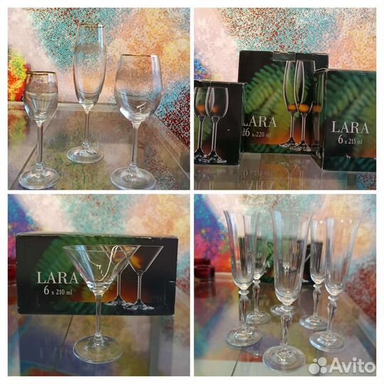 Фужеры бокалы рюмки Богемия