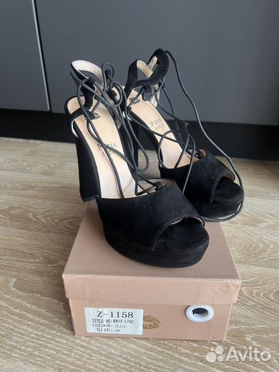Босоножки женские 38 размер черные замша