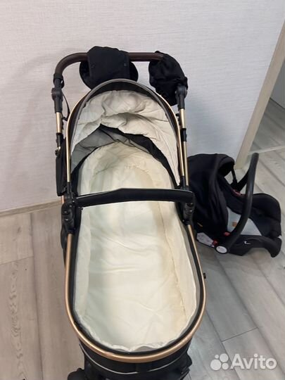 Детская коляска - трансформер Luxmom 518 3в1 черны