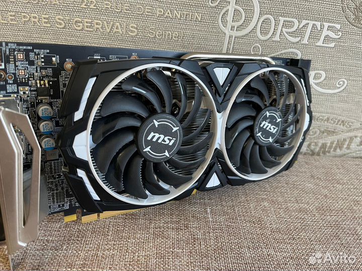 Видеокарта MSI Armor Radeon RX 580 8гб