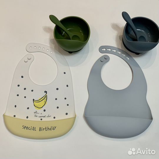 Силиконовая детская посуда