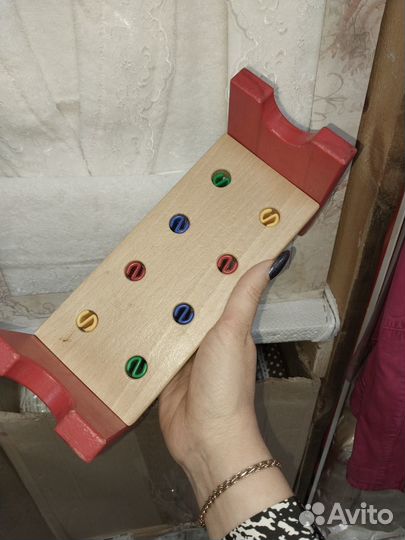 Икея Мула Блок с колышками и молотком (стучалка)