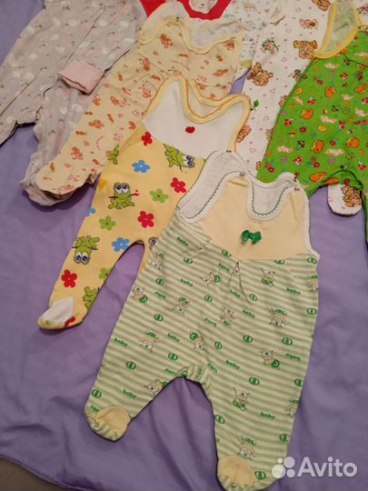 Вещи для новорожденной девочки пакетом (0-3мес)