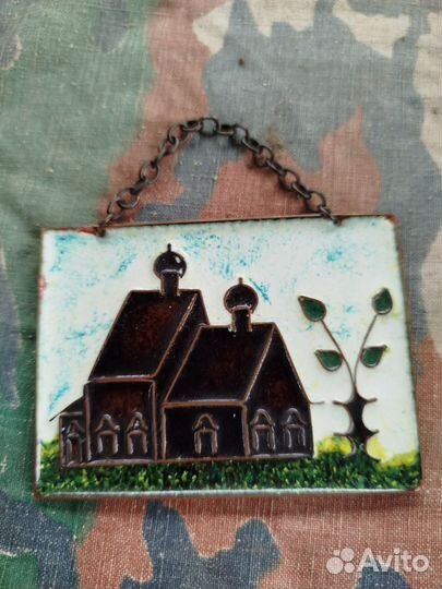 Плакетка эмаль медь #2