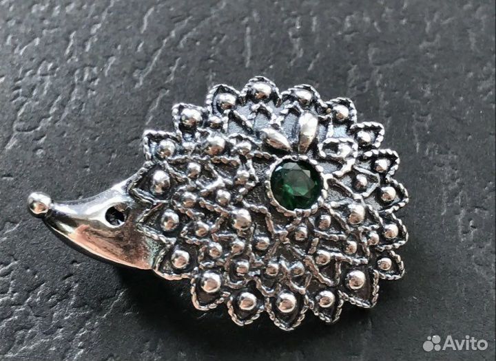 Брошь Ёжик латунь