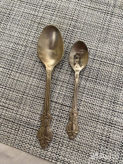 Мельхиоровые десертные ложки СССР реж