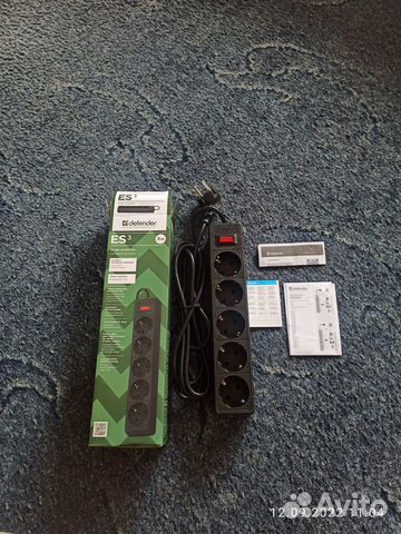 Сетевой фильтр Defender 3 метра, 10А Белый