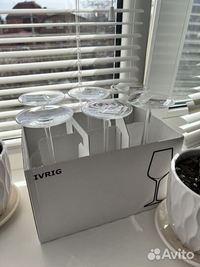 Бокалы для вина IKEA набор 6шт