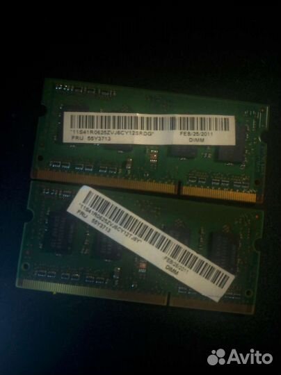 Оперативная память для ноутбука DDR3 ddr3l 2GB