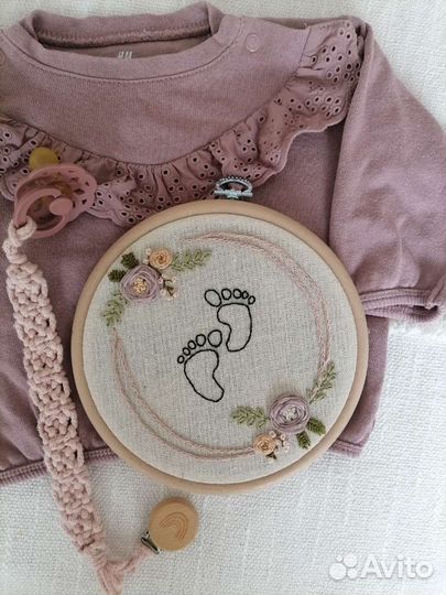 Вышивка гладью именная