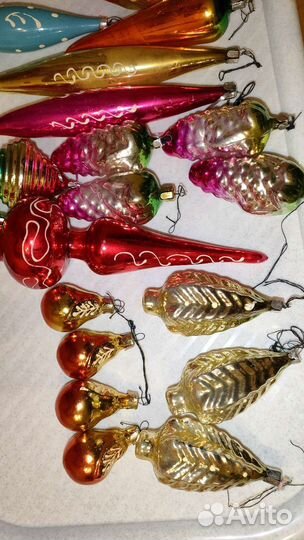 Елочные игрушки СССР (на прищепке и верёвке)