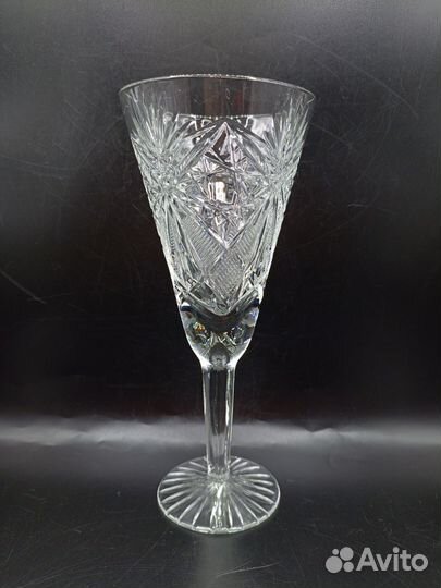 Фужеры Бокалы Хрустальные Резьба Винтаж СССР
