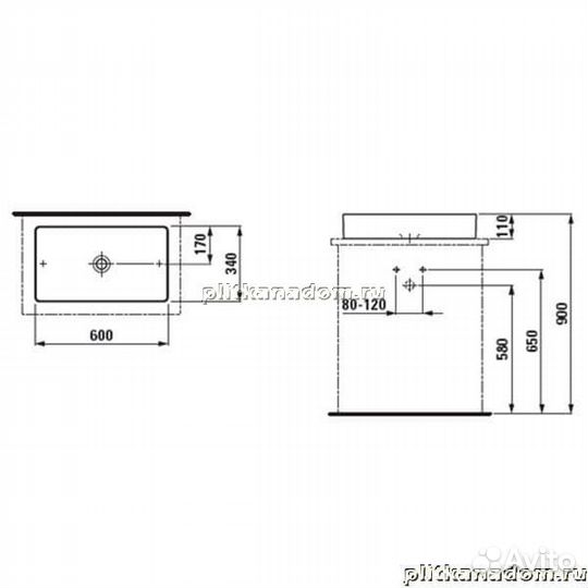 Laufen Living 8.1143.4.000.112.1 раковина-чаша