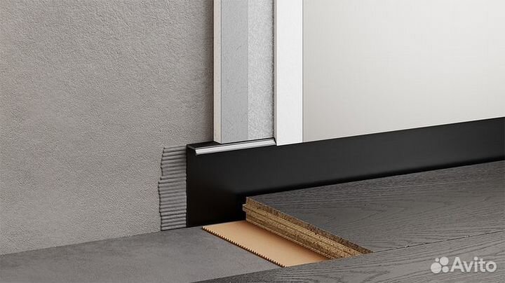 Скрытый напольн. плинтус анодиров. до 3 м