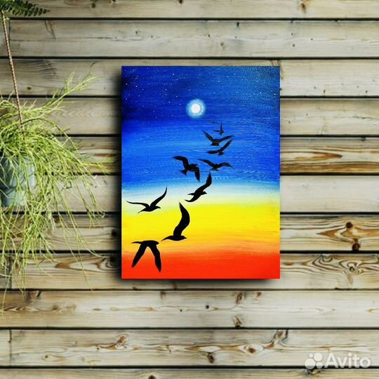 Картина акрилом на холсте